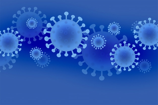 Coronavirus Infection Covid19 Virus Spread Blue Background 1017 24446