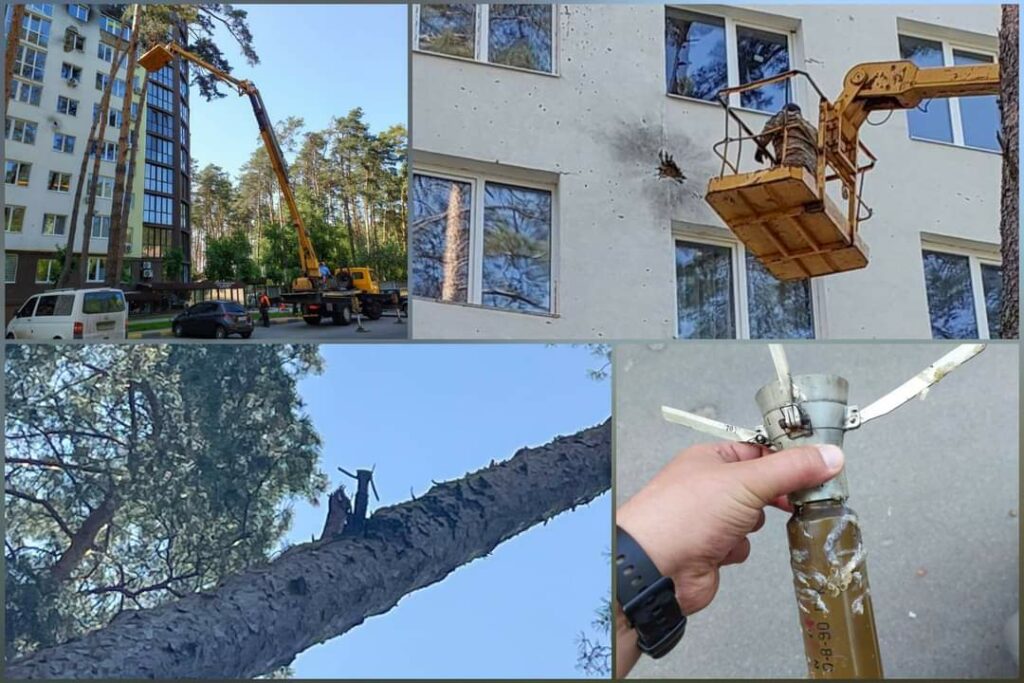 Сапери Мунварти Ірпеня виявляють вибухонебезпечні знахідки у деревах та фасадах будівель