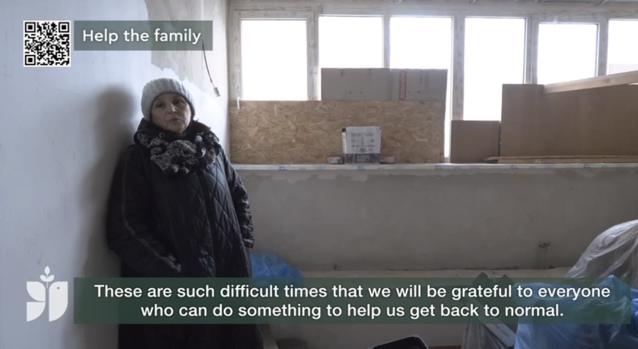 Фонд відновлення Ірпеня опублікував відеорозповідь про пошкоджене житло родини Білик
